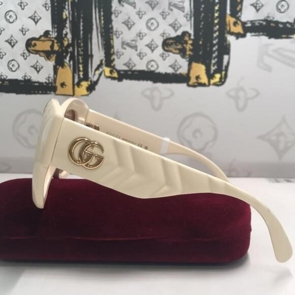 Authentic Gucci GG0806S 002 Cream Brown Sunglasses – New - Picture 9 of 12